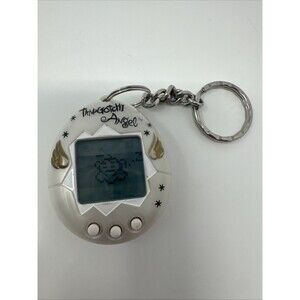 VINTAGE Bandai 1997 TAMAGOTCHI Pearl White Gold wings ANGEL Works New Batteries